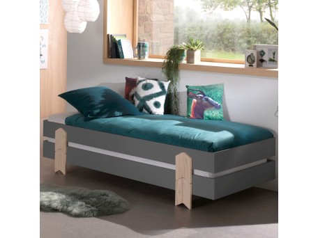 Κρεβάτι  Modulo  Arrow  combination Double  γκρι Κρεβάτι  Modulo  Arrow  combination Double  γκρι